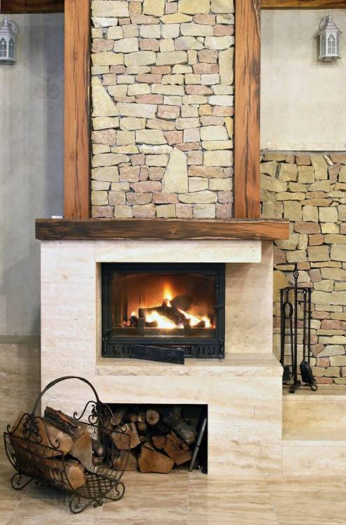 Cheminees Philippe Country Fireplace, Credit: Noel Jones